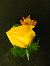 Golden Rose Boutonniere
