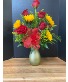 Golden Roses & Sunflowers  Vase arrangement 