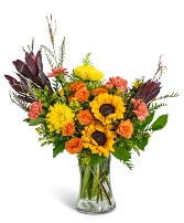 Golden Saffron Flower Arrangement