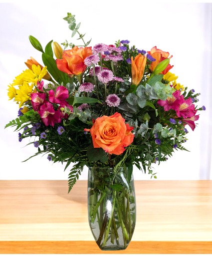 Golden Sunrise Vase Arrangement