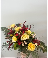 Golden Sunset Harmony - Silk Arrangement By Enchanted Florist of Cape Coral 