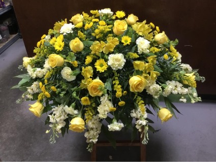 Golden Sunshine  Casket Spray