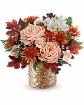 Golden Thanskgiving Floral Arrangement
