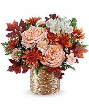 Golden Thanskgiving Floral Arrangement