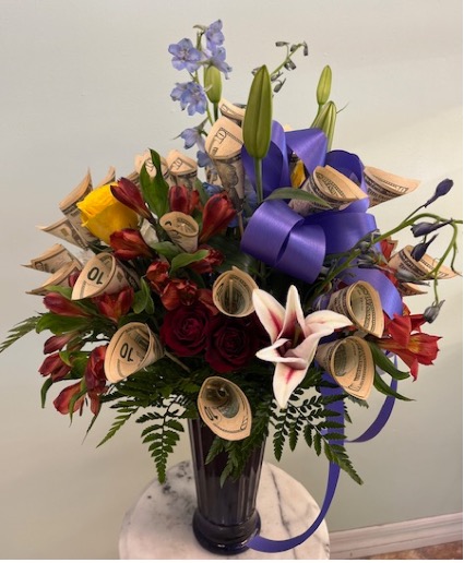Golden Wishes Money Bouquet By Enchanted Florist of Cape Coral 