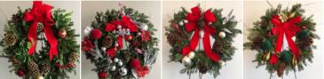 GONE BUT NEVER FORGOTTEN FRESH CHRISTMAS WREATH  MEMORIAL in Wood Dale, IL | Earthly Petals Floral And Event Design