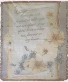 GONE BUT NOT FOR GOTTON SCROLL WITH FLOWERS  Memory throw blanket on a symapthy easel