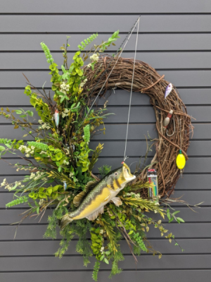Gone Fishin Silk grapevine wreath