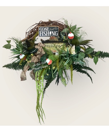 Gone Fishing Artificial Wreath