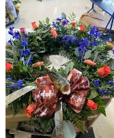 Gone Fishing Cremation wreath