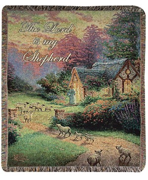 Good Sheperd's Cottage Tapestry Throw