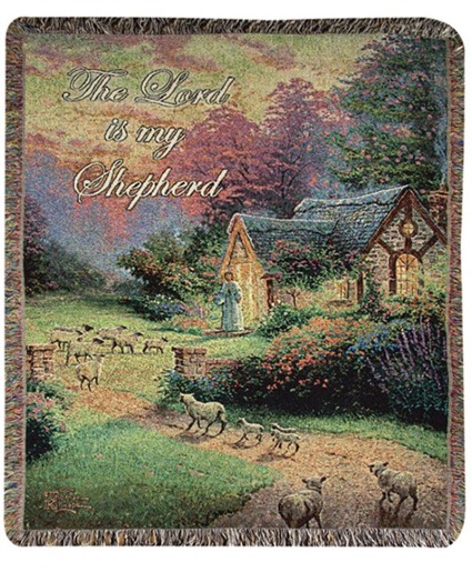 Good Sheperd's Cottage Tapestry Throw