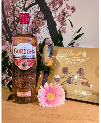 UK GORDON'S PINK GIN  Paired with Swiss Chocolates.