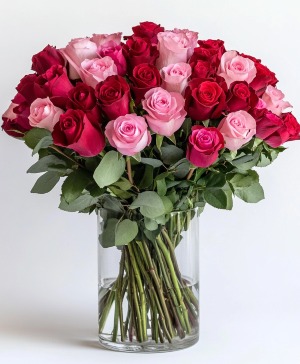 Gorgeous Red and White Roses 