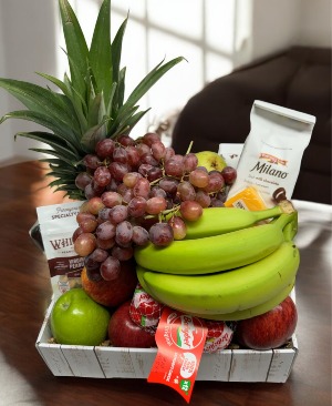 Gourmet Fruit & Cheese Basket  