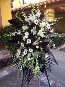 Gothic Goodbye Standing Spray in Lompoc, CA | BELLA FLORIST AND GIFTS