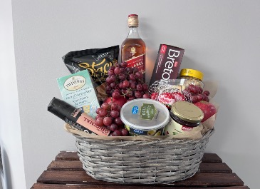 Gourmet Basket Cheese, Sausage, Fruit in Aurora, ON | Petal Me Sugar Florist