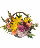 Graceful Garden Basket Floral Arrangement