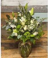 Graceful Greens & Whites Flower Arrangement