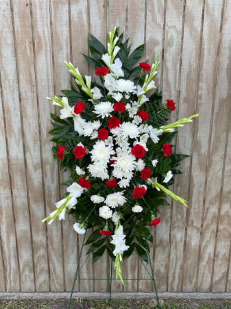 GRACEFUL RED & WHITE Standing  Spray