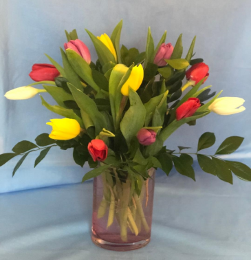 Graceful Tulips Keepsake Vase