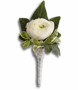 Graceful White Boutonniere H2029A