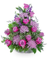 Gracefully Majestic Basket Sympathy Arrangement