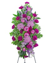 Gracefully Majestic Standing Spray Sympathy Arrangement