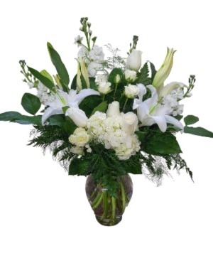 Gracefully White Bouquet FHF-S99771 Fresh Flower Arrangement (Local Delivery Area Only)
