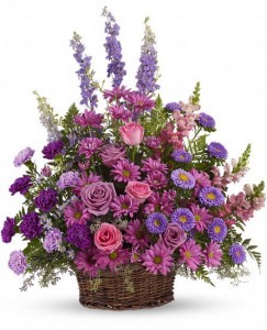 Gracious Lavender Sympathy Basket in Warrington, PA | ANGEL ROSE FLORIST INC.