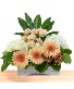 Gracious: Peach and White  Wooden Box Arrangement