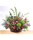 Gracious: Peach, Pink and Green Basket Arrangement