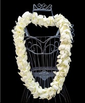 All White Graduation Lei