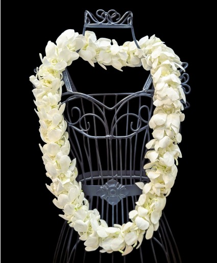All White Graduation Lei