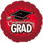 Graduation Balloons Bouquet 2 Mylar Graduation Balloons with 5 Latex Balloons