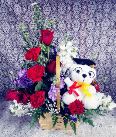 Graduation Bear Floral Design