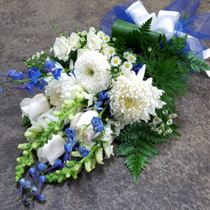 Graduation Bouquet in Blue and White Graduation