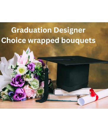 Graduation Designer's Choice Wrapped Flower Bouquet in Bear, DE | S&M Flowers Graduation Designer's Choice Wrapped Flower Bouquet in Bear, DE | S&M Flowers
