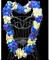 Blue and White Graduation Lei