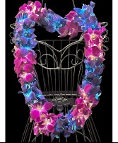 Purple and Blue Graduation Lei