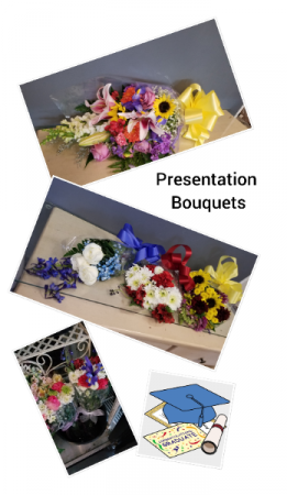 Presentation Bouquets Graduations, Recitals, Teacher Gifts