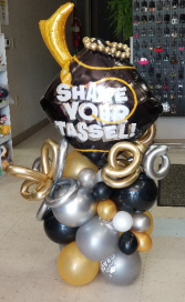 Graduatuon Mini Chrome Balloon Bouquet  Chrome Balloon Bouquet 
