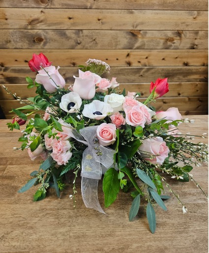 Grand Blush Bowl Floral Arrangement 