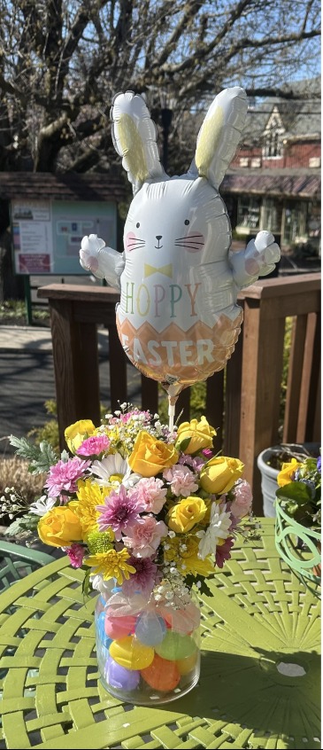 GRAND EASTER PARADE BOUQUET  EASTER BOUQUET WITH EGGS in Lahaska, PA | Mom's Flower Shoppe and Treasures