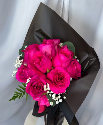 Grand Fuchsia Flame - 12 Fuchsia Roses 12 Fuchsia Roses 