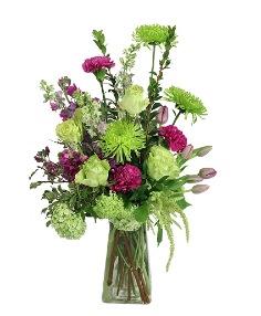 Grand Greens & Purples Vase Arrangement