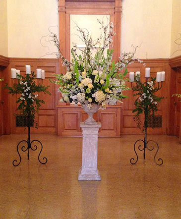 Grand White Garden Table Arrangement in Ozone Park, NY | Heavenly Florist