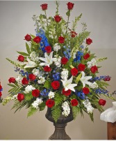 Grandeur of Honor Standing Sympathy Arrangement 
