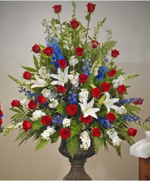 Grandeur of Honor Standing Sympathy Arrangement 