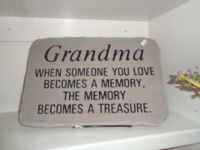 Grandma... Cement Sympathy Stone